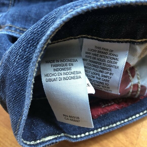 Lucky Brand Sienna Cigarette Denim Jeans Women's Size 6 / 28 Med Wash Distress - Picture 5 of 12